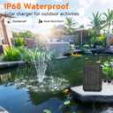 Antfraer Solar Water Pump Battery Backup, Battery Pack for Solar Fountain, 2600mAh Battery Pack Rechargeable for Antfraer 25W/30W/35W/40W/45W Solar Fountain Pump Kit