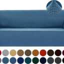 Joccun Stretch Couch Cover Slipcovers, 1-Piece Sofa Covers for 3 Cushion Couch Spandex Jacquard Washable Furniture Protector Cover for Living Room, Kids, Pets, Sofa, Niagara, Large (78"-94"）