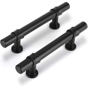 Goldenwarm 25 Pack Black Cabinet Pulls 3 Inch Kitchen Cabinet Handles Black Drawer Handles Modern Dawer Pulls and Knobs Kitchen Hardware for Dresser Bathroom