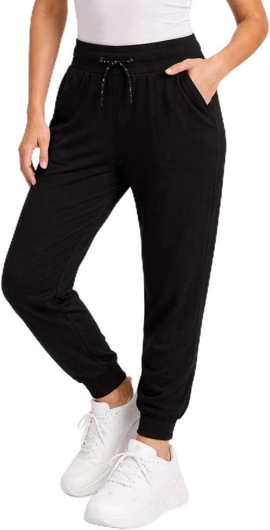 Spyder Womens Joggers - High Waisted Yoga Pants with Pockets and Drawstring - Athletic Workout & Lounge Sweatpants for Women (Medium, Black)