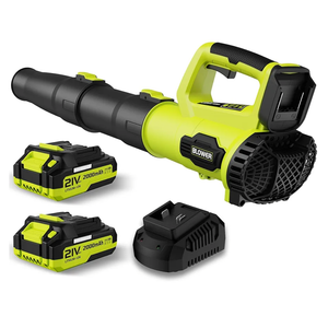 Leaf Blower, 21V Cordless Electric Blower with 2 2.0Ah Batteries and 1 Hour Fast Charger, Lightweight Leaf Blower for Patio Cleaning, Lawn Care, Blowing Fallen Leaves and Dust, etc.
Amazon's Choice
