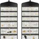 CHICECO Hanging Jewelry Organizer With Zippered Pockets,40 Pockets Travel Jewelry Organizer Storage for Cloest,Wall,Door