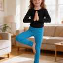 Bienzoe Stretch Girls Legging for School: Kid Toddler Yoga Dance Cotton Tights 3pcs Set