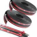 RACOONA 2PCS Windshield Trim,22 Ft Windshield Rubber Seal,Car Door Seal Car Sunroof Seal,Car Accessories Car Weather Stripping T Shape Automotive Door Sealing Strip for Sunroof Front Rear Windshield