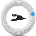 60FT 1/4 Inch O.D.RO Water Tubing,NSF Certified Pipe for RO(Reverse Osmosis) Water Purifier Filter System,BPA free Flexible Plastic Hose(white)+Tube Cutter