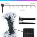 Brightown 60 LED Flower Solar String Lights Outdoor Waterproof Fairy Lights for Garden Yard Fence Patio Christmas Tree Wedding Party Decor, Multicolor (1 Pack)