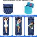 WANNTS Sleeping Pad, Ultralight Inflatable Sleeping Pad for Camping, Built-in Pump, Ultimate for Hiking - Airpad, Carry Bag,-Compact & Lightweight Camping pad(Blue)
