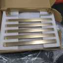 6 Pack Gold Cabinet Pulls Brushed Brass Cabinet Pulls - Gold Drawer Handles Modern Dresser Drawer Hardware Zinc Alloy Pulls for Kitchen 6-5/16 Inch(160MM) Hole Centers