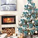 3 x SIMISI RIBBON Dusty Blue Frayed Velvet Ribbon 1.5 Inch Handmade Vintage Ribbon for Christmas Tree, Gift Wrapping, Outdoor, Wreath, Garland, Hair Accessories, Bows Making, Flower Bouquet (6 Yards)