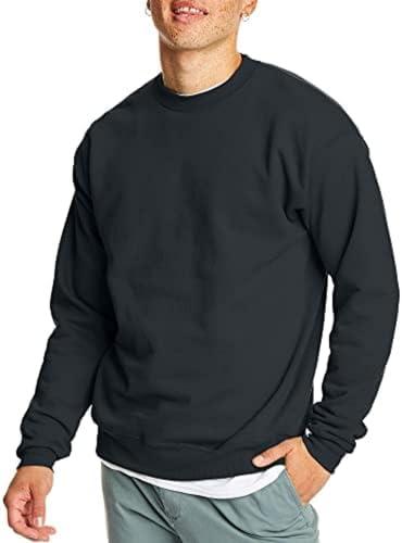 Hanes Men's Sweatshirt, Eco-Smart Fleece Crewneck Sweatshirt, Size L