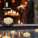 48 x JMTONE Floating Candles, Water-Activated 2.3" Flameless LED Candle Waterproof Plastic White Battery Operated Candle for Centerpieces, Cylinder Vases Table Decorations Wedding Pool Party 48 Packs