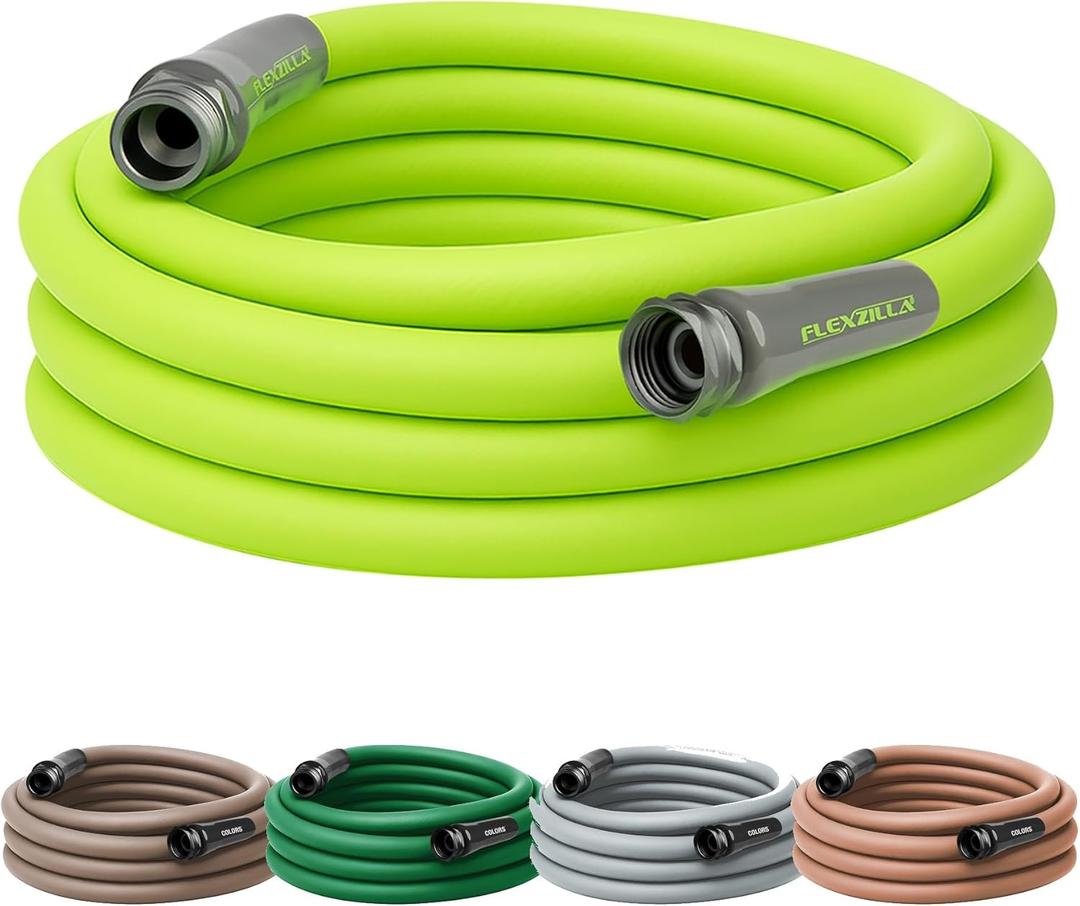 Flexzilla Garden Hose 5/8 in. x 25 ft., Lightweight All-Weather Water Hose, Durable and Flexible, Leak-Free Connections (Chartreuse)