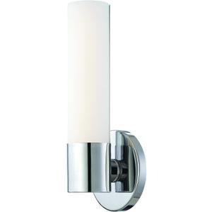 GEORGE KOVACS P5041-077-L Saber LED Wall Sconce, 1-Light, 12 Total Watts, 12-in H x 4.75-in W, Chrome