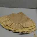 Mini Burlap Tree Skirt, 24'' Small Spring Easter Tree Skirt with Ruffle Border, Linen Rustic Farmhouse Tabletop Christmas Tree Decorations for All Season Fall Thanksgiving Boho Party Decor