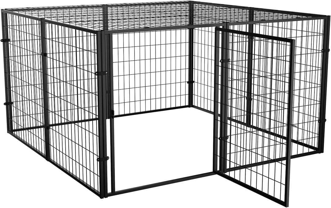 Dog Playpen, Extra Large Dog Crate, 48"x48"x24", Heavy Duty Cage, Dog Kennel, Pet Playpen, for Small Medium Dogs, Puppy Playpen Yard, Chicken Coop, Pet Fence, Indoor Outdoor2 (2X2 : 47"L x 47"W x 28.5"H)