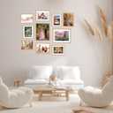 KTKDE 11x14 photo frames Set of 3 8  10 mats or 11x14 without MATS MDF covered wood grain paper frame, real glass 11 by 14 Studio Gallery Wall Art poster frame the best gift