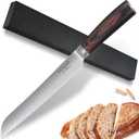 Bread Knife for Homemade Bread - 8-Inch Ergonomic Damascus Steel Blade with Solid Wood Handle, Perfect for Sourdough Enthusiasts and Top Chefs, Effortlessly slice sourdough, cake, and bagels