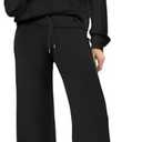 XIEERDUO Lounge Sets For Women 2025 Half Zip Sweatshirt And Wide Leg Sweatpant 2 Piece Outfits Sweatsuit Tracksuit XL