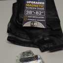 Flux Phenom Magnetic Screen Door - Bugs Out, Breeze in - 9min Install Auto-Sealing Heavy Duty Double Stitched Mesh, 52 Magnets, Hands Free Sliding & Patio Doors Net, Pet & Kid Friendly, 38 x 82 Inch (Black)