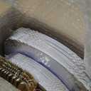 125 PCS White and Gold Plastic Plates - Gold Disposable Plates with Plastic Silverware - Vintage Disposable Dinnerware Set for 25 Guests for Parties Holiday