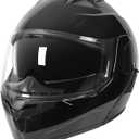 SPARK Adult Modular Motorcycle Helmet Dot Certified Flip-Up Dual Visor Full Face Helmets for Men & Women Moto ATV UTV Snowmobile ADV Four Wheeler Street Bike (Bright Black, Large)