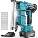 Cordless Brad Nailer for Makita 18V Lithium-Ion Battery, 18 Gauge 5/8 to 1-1/4 Inch Nail Gun with 1 x 3.0Ah Rechargeable Battery, Powered Electric Tool Set Brushless Motor 2 Modes