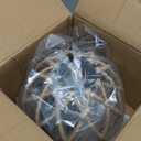 Boho Rustic Industrial Woven Pendant Light, Hand-Woven Rattan Hemp Rope Mini Cage Hanging Lamp, Adjustable Height, Farmhouse Retro Shade Light Fixtures for Kitchen Island Hallway Living Room Cafe Bar