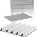 QuliMetal 15.3" Flavorizer Bars and Grill Grates for Weber Spirit E-310 and GS4 Spirit II 300 Series,Spirit 700,Genesis Silver/Gold B & C,Genesis Platinum B & C,Genesis 1000-3500