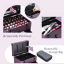 FRENESSA Rolling Nail Case Wheeled Manicure Storage Case Polish Organizer Professional Makeup Trolley for Studio or Travelling Nail Technician Artists Cosmetologist Stylist - Vegan Leather (EXP 10/15/26)
