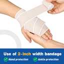 AZEN Premium 8 Pack Elastic Bandage Wrap (2x2", 2x3", 2x4", 2x6"), Compression Wrap Bandage for Legs, Ankle, Knee, Tummy, Body, Latex-Free, Lymphedema Wraps for Legs