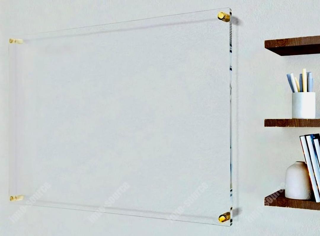 Large Acrylic Clear Dry Erase Board for Wall Non-Magnetic with Rounded Edge Frameless Office School Display Calendar Organizer (16X18)