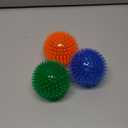 petizer 3-Pack 3.5 Squeaky Dog Toy Balls, Floating Dog Pool Balls, Spiky Dog Balls Water Toys, Durable Interactive Fetch Toys for Puppy, Dog Chew Toys for Teething (3.5", Medium/Large Dog) (Blue+Orange+Green)
