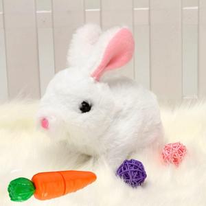 Nenrte Bunny Realistic Bunny, Realistic B.unny Toy, Easter Bunny Toy, 2026 New BunnyToys Educational Interactive Toys Can Walk and Talk, Hopping Realistic Toy for Kids(with Carrot)