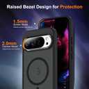 2 x Compatible with Google Pixel 10 Case & Google Pixel 10 Pro Case with Magnetic [Compatible with Mag-Safe] Slim Translucent Matte Phone Cases with Anti-Fingerprint Tech, Black