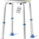 FSA HSA Swivel Shower Stool for Inside Shower, Shower Chair for Inside Tub, Shower Seat, Bath Chair for Elderly/Pregnant SOUHEILO, Blue