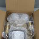 Black & Gold Vintage Rechargeable Battery Operated Wall Sconces, Cordless Battery Powered Led Wall Lights Set of 2, Wall Lamp Fixture Indoor with Remote Control for Bedroom Farmhouse Gallery