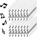 672pcs Musical Note Stickers, 4 Designs Waterproof Music Notes Stickers Self-Adhesive Music Note Stickers Perfect Decoration Envelope Notebook Greeting Card(Black)