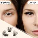 2 x QUEWEL Cluster Lashes 72 Pcs Wide Stem Individual Lashes C/D Curl 14mm Length DIY Eyelash Extension False Eyelashes Natural&Mega Styles Soft for Personal Makeup Use at Home (Mega-D-14)