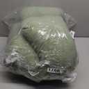 Reading Pillow for Sitting in Bed Couch Teens/Adult, Back Rest Pillow for Sitting Up in Bed with Shredded Memory Foam, Includes Arms and Washable Cover (Green) (Teddy Velvet)