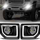 LED Fog Lights for 2015-2019 GMC Sierra 2500HD/3500HD, Fog Light Assembly Replacement, Easy to Install, Waterproof, Improved Visibility in Rain & Fog, Exclude Fog Wiring Harness