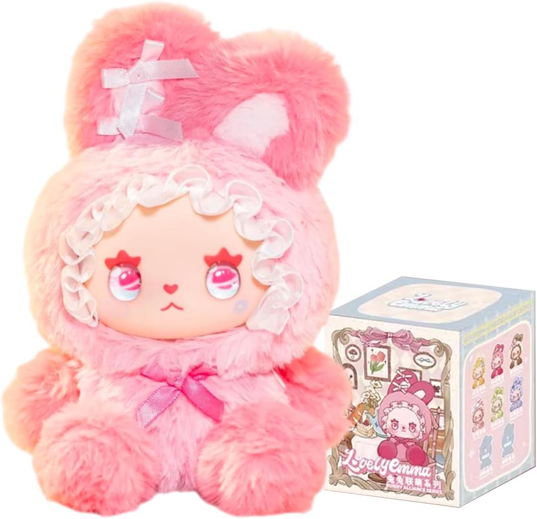 CALEMBOU Plush Blind Box, Kawaii Emma Bunny Alliance Series Stuffed Blind Box Doll, Kawaii Mystery Vinyl Plush Toys Collectible for Birthday Gift