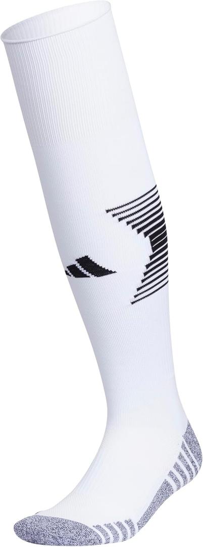Adidas Unisex Team Speed Soccer Socks or Calf Sleeves (1 Pair) Over-The-Calf (Medium, 4/White/Black)
