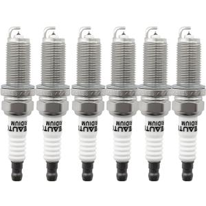 6240 Iridium Spark Plug 6pcs 22401-5M015 PLFR5A11 Compatible with Toyota 2002-2024,BMW 2004-2015,NISSAN 2000-2021,LEXUS 2005-2024,VOLVO 2006-2018,Porsche 2009-2020,Saab 2005-2015 L6 V6 (C01020013)