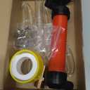 Hand Fuel Transfer Pump with Leakproof Clamps - Versatile Manual Siphon for Gasoline, Oil, Diesel, Antifreeze, Emergency Use for Car/Lawn Mower/Motorcycle/RV, Includes 3/4" NPT Brass Connector