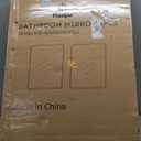 Hasipu 2 PCS Bathroom Mirror for Wall, 32 x 24 Inch Silver Metal Framed Bathroom Mirrors for Over Sink, Rectangle Bathroom Vanity Mirror, Anti-Rust, Tempered Glass, Horizontal or Vertical