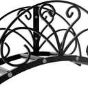 Fire Beauty Heavy-Duty Metal Hose Holder, Wall-Mounted Garden Hose Reel Organizer for Outdoor Yard, Solid Iron Decorative Hanger Storage