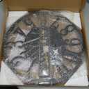 16 Inch Large Outdoor Clock, Silent Battery Operated Modern Wall Clock, Black Metal Decorative Clock for Patio, Porch, Pool Area, Farmhouse, Living Room