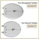 Soft Standard Vinyl Toilet Seat, Silver - 17 Inch Soft Vinyl Cover with Comfort Foam Cushioning - Fits All Standard Size Fixtures - Easy to Install Fantasia by Achim Home Decor