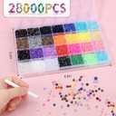 2 x 28000 Pcs/Box Nail Art Rhinestones,28 Colors 3mm Flat-Bottomed Round Nail Rhinestones Glitter Crystal Gem Rhinestone,DIY Decoration Accessories