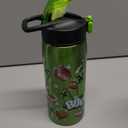 Zak Designs Minecraft Water Bottle for Travel and At Home, 19 oz Vacuum Insulated Stainless Steel with Locking Spout Cover, Built-In Carrying Loop, Leak-Proof Design (Creeper)